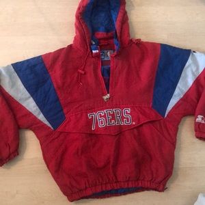 Vintage 76’ers Starter 1/4 zip pullover